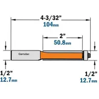 Cmt Leikkaava reitittimen kärki ; S=1/2''; D=12,7 mm