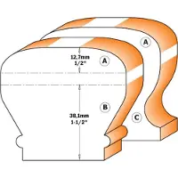 Cmt Pyöristysjyrsin ; S=12 mm; D=35 mm