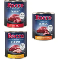 Rocco Nauta ja k 6x800g Classic Siipikarjalajitelma: Nauta ja kana, Nauta ja siipikarjansydän, Nauta ja kalkkuna
