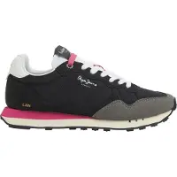 Pepe Jeans for woman. PLS31487 Running Shoes Natch black (36), Flat, Laces, Casual