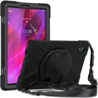 SKALO Lenovo Tab M10 FHD Plus 10.3" Extra Shock Resistant Armor Rengas kuori olkahihnalla - Musta