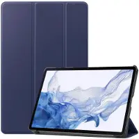 SKALO Samsung Tab S8 Trifold Suojakotelo - Tummansininen