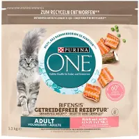 Purina One 3x1,1kg Grain Free Adult lohi kissan kuivaruoka