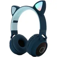 Mtp Products Taitettavat Bluetooth Cat Ear Kids Kuulokkeet - Vihreä