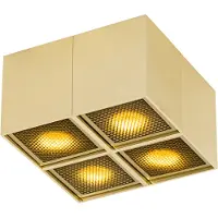 QAZQA Design-kohdevalaisin kulta 4-valo - Qubo Honey