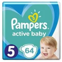 Pampers Active Baby Size 5 kertakäyttövaipat 11-16 kg 64 kpl