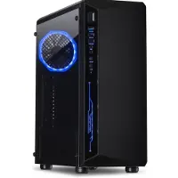 Inter-Tech C-3 Saphir, Tower, PC, Musta, ATX, ITX, mikro ATX, Terästä, Karkaistu lasi, Pelaaminen (88881300)