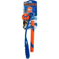 Chuckit! Noutopakkaus - Koiran lelujen tuhoutumaton laukaisulaite 18M tennispallo ja ultrakumipallo Fetch Stick oranssi ja sininen