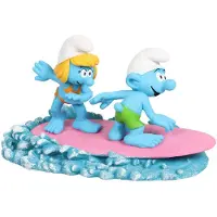Diverse Smurfette And Smurf On A Surfboard Kuvio