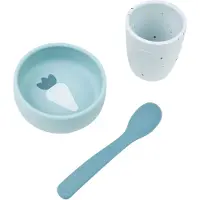 Done by Deer Silicone First Meal Set Blue - Blue - ONE SIZE