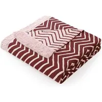 Amelia Home Vaaleanpunainen ZARIA Twisty -peitto, 150 x 200 cm