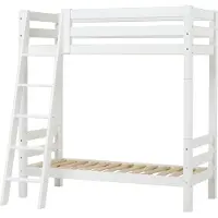 Hoppekids Korkea kerrossänky viistoilla portailla 70x160cm - valkoinen White