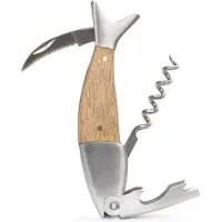 Kikkerland Lightwood Fish Corkscrew (BA17)