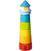 Haba Lighthouse Puinen Rainbow Stacker - 8-osainen setti (valmistettu Saksassa)