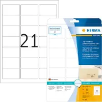 Herma 8670, Läpinäkyvä, Laser, Matta, Kiinteä, Pyöristetty suorakulmio, 6,35 cm