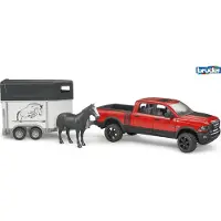 Bruder Spielwaren Dodge RAM Power Wagon -avolava, hevostraileri ja hevonen, 1:16