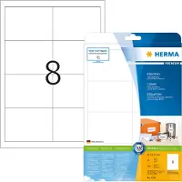 Herma 4359, Valkoinen, Itse kiinnittyvä tulostintarra, A4, Paperi, Laser/Inkjet, Kiinteä