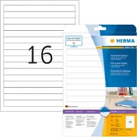 Herma 5118, Valkoinen, Itse kiinnittyvä tulostintarra, A4, Paperi, Laser/Inkjet, Kiinteä