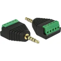 DeLOCK 65947, 3.5 mm, Terminal Block, Musta, Vihreä