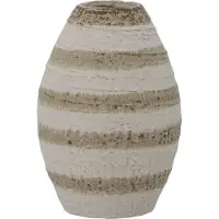 Bloomingville Charlen Vaasi Savi H17 Cm Luonnollinen - Maljakot Kivitavara Valkoinen - 82055016