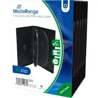 MediaRange BOX35-5, DVD-kotelo, 5 levyt, Musta, Muovi, 120 mm, RoHS