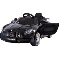 Mercedes Azeno Mercedes AMG GTR 2x12V musta sähköauto