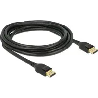 DeLOCK DisplayPort 1.4 Flat -kaapeli, jossa 8K, 3 m, musta