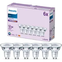 Philips Kohdelamppu 35W PAR16 GU10 x6, 3,5 W, 35 W, GU10, 275 lm, 15000 h, Viileä valkoinen