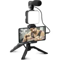 SBS Tripod wireless tripod with LED light and microphone