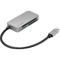 Sandberg USB-C Multi Card Reader Pro, hopea