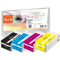 Peach PI200-644, Musta, Syaani, Magenta, Keltainen, 31 ml, 31 ml, 4 kpl, Monipakkaus