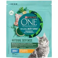 Purina One 2x650g Dual Nature Adult Chicken & Spirulina -kissanruoka