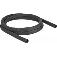 DeLOCK – Woven Sleeve self-closing heat-resistant 2 m x 19 mm black (19179)