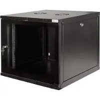 Logilink W15A54B, Seinään asennettava laitekehikko, 15U, 50 kg, Näppäinlukko, Musta