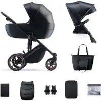 Kinderkraft Prime 2 2-in-1 Yhdistelmävaunut, Venezian Black