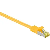 Goobay RJ45 välijohto CAT 6A S/FTP (PiMF), 500 MHz, CAT 7 raakakaapelilla, keltainen