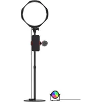 Ginza.se Beamo Studio Creator Kit LED-valaistus- ja suoratoistosarja mikrofonilla ja jalustalla - Musta