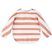 Done by Deer Pitkähihainen Ruokalappu, Stripes Papaya