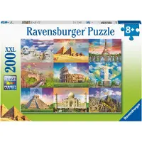 Ravensburger 13290 XXL Maailman Maamerkit Palapeli - 200 Palaa