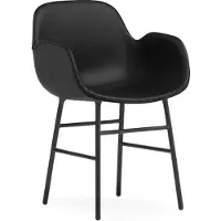 Normann Copenhagen Form Lepotuoli Ultra Leather 41599 / Teräs - Tuolit Nahka Musta - 1360250