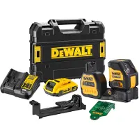 DeWalt DCE088D1G18 Risti-tasolaseri automaattitasoitus - Vihreä säde 12V &amp; 18V - 2Ah XR Li-ion - mukana akku, laturi &amp; kotelo