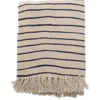 Bloomingville Eia Plaid, Natur, Genanvendt Bomuld - Beige - 150X120CM