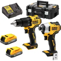 DeWalt COMBO 18V AC/DVDCD709 + DCF809 2x1.7Ah POWERSTACK DCK2062E2T DCK2062E2T