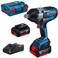 Bosch 18V 3/4" 2x5.0Ah iskuavain + GAL1840 + L-BOXX GDS 18V-1050 H