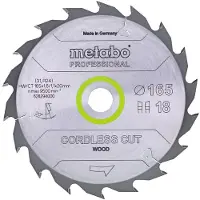 Metabo Hw/ct Professional Puu-pyörösahanterä 165 Mm