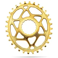 AbsoluteBLACK Oval 32T suoraan asennettava terä (Raceface) Gold 6 mm offsetti