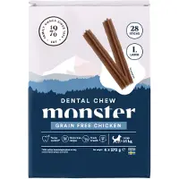 Monster ruoka Monster Dog Dental Chew Grain Free Chicken Large Month 28 kpl 1080 g koiran purutikku
