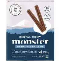 Monster Pet Food Monster Dog Dental Chew Grain Free Chicken Medium Month 28 kpl 720 g koiran purutiku