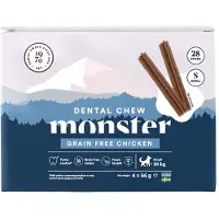 Monster Pet Food - Monster Dog Dental Chew Grain Free Chicken Small Month 28 pcs 224 g - Koirat - Koiran herkut ja puruluut - Dentalherkut