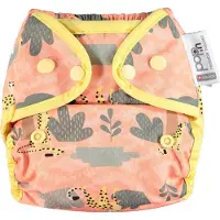 CLOSE CABOO Sulje Caboo Nappy Wrap, Pop-in AIO Cheetah uudelleenkäytettävä vaippa, jossa on nokoset 4,5-16 kg, 1 kpl.